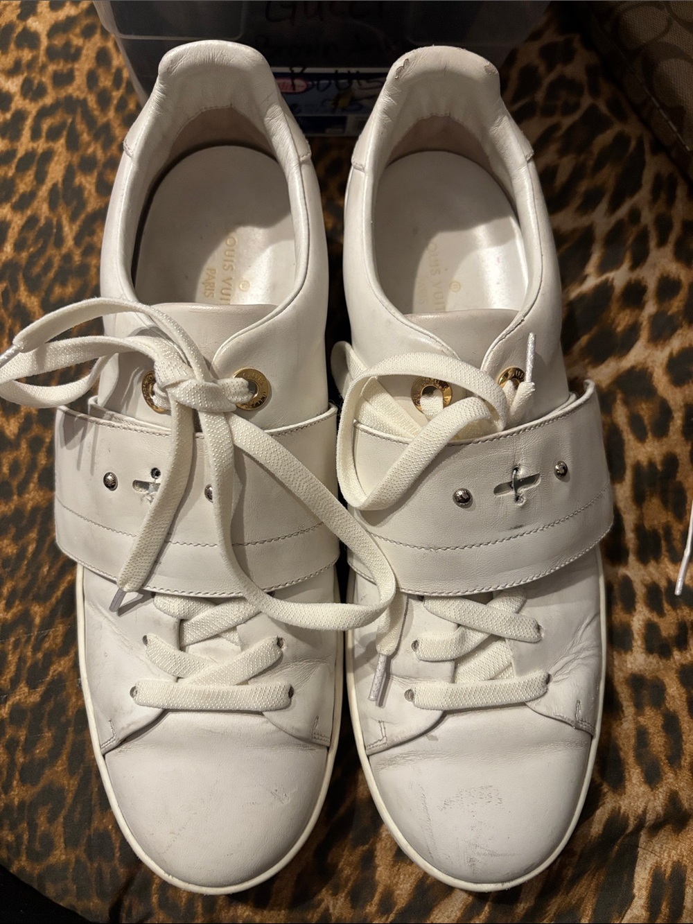 Louis Vuitton White Leather Low-Top Sneaker
